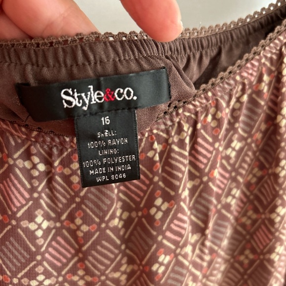 Vintage Y2K 90’s Brown Ruffles Midi Skirt Size 16 - Picture 4 of 6